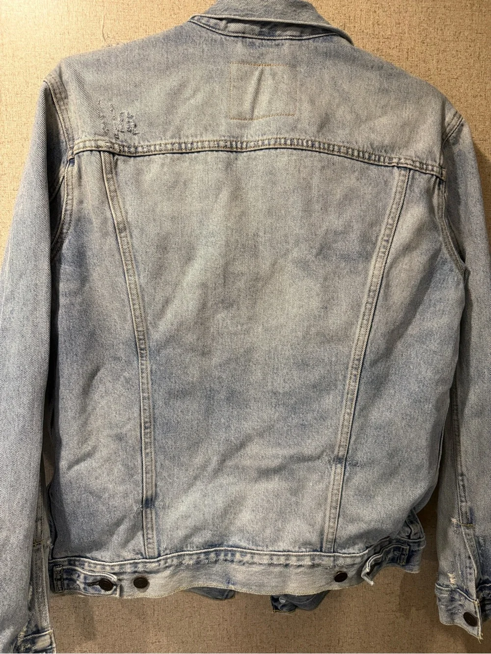Levi's Light Wash Distressed Denim Trucker Jacket - Men's size Large